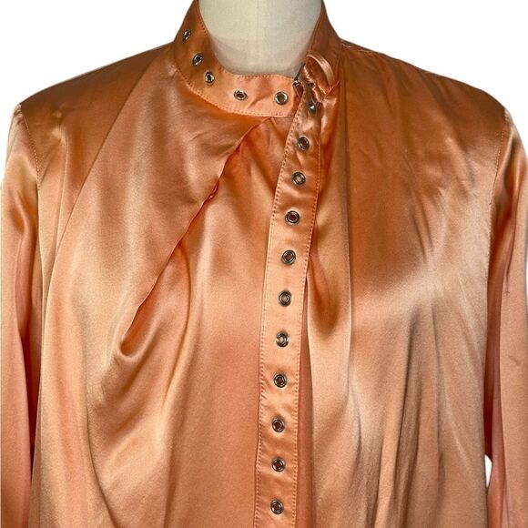 Marques Almeida Silk Belted Collar Long Sleeve Blouse | Size S - Picture 5 of 11